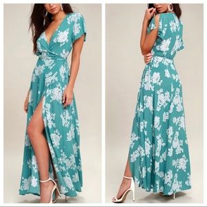 Lulu’s Heart of Marigold Turquoise Maxi Small